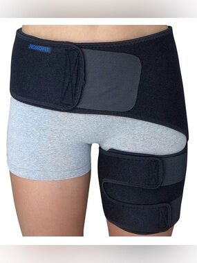 Black Thigh & Hip Support Bike Shorts
